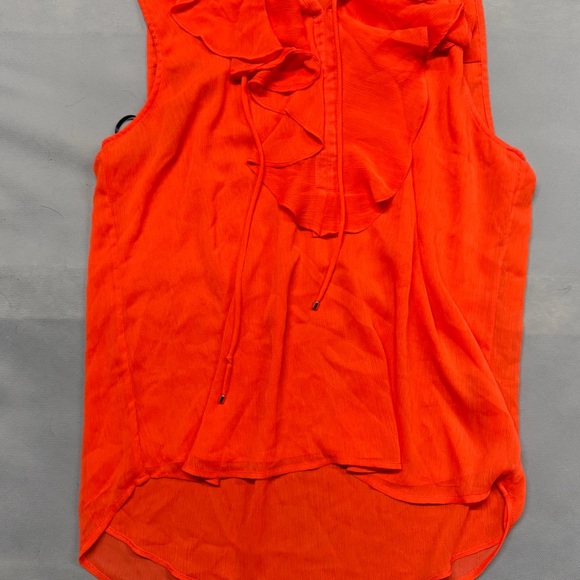 Tommy Hilfiger Vibrant Red Ruffle Blouse - Picture 4 of 6